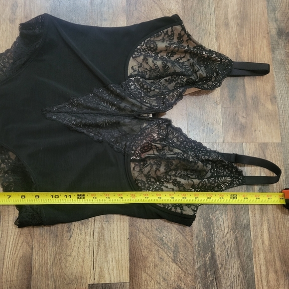 Popilush Black Lace Deep V Corset Shapewear Tummy Control Bodysuit Size  XXL - Picture 8 of 10